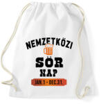 printfashion Nemzetközi sörnap - Fekete - Sportzsák, Tornazsák - Fehér (1580775)
