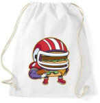 printfashion Burger amerikai focista - Sportzsák, Tornazsák - Fehér (13090966)