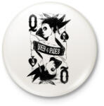 printfashion Pikk dáma - Kitűző, hűtőmágnes - Fehér (3076613)