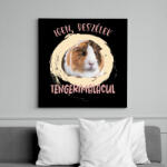 printfashion Igen, beszélek tengerimalacul - Vászonkép - Fekete (7093930)