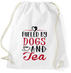 printfashion Fueled by dogs and tea - Sportzsák, Tornazsák - Fehér (2539883)