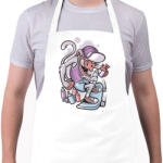 printfashion Deszkás majom - Kötény - Fehér (4899365)