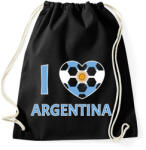 printfashion I love Argentina - Sportzsák, Tornazsák - Fekete (10790022)