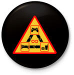 printfashion Gamer - Kitűző, hűtőmágnes - Fekete (3395343)