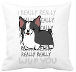 printfashion Boston terrier - Párnahuzat, Díszpárnahuzat - Fehér (1489396)