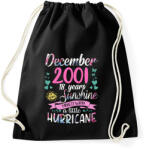 printfashion Születésnap 2001 December - Napfény egy kis hurrikánnal! - Sportzsák, Tornazsák - Fekete (1167099)