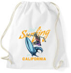 printfashion Szörf 01 - Best Surfing in California - Sportzsák, Tornazsák - Fehér (4923498)