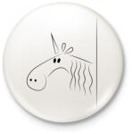 printfashion Egyszarvú - Kitűző, hűtőmágnes - Fehér (3084032)