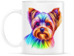 printfashion Színes yorkshire terrier kutya rajz - Bögre - Fehér (13385894)