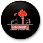 printfashion Chernobyl - Kitűző, hűtőmágnes - Fekete (3098108)