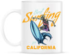 printfashion Szörf 01 - Best Surfing in California - Bögre - Fehér (4923748)