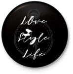 printfashion love style life - Kitűző, hűtőmágnes - Fekete (3099176)