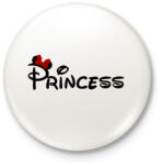 printfashion Princess fekete felirat - Kitűző, hűtőmágnes - Fehér (4325966)