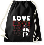 printfashion Love felirat - Sportzsák, Tornazsák - Fekete (13962569)