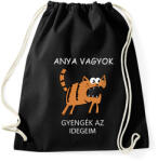 printfashion Anya vagyok, gyengék az idegeim - Sportzsák, Tornazsák - Fekete (15116834)