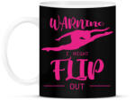 printfashion Warning - I might flip out - Bögre - Fekete (7162262)