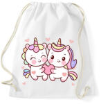 printfashion Szerelmes unikornisok - Sportzsák, Tornazsák - Fehér (11881230)