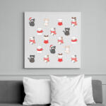 printfashion Sok cica kis helyen - Vászonkép - Fehér (6638363)