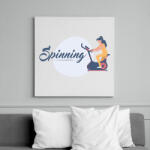 printfashion Spinning - Vászonkép - Fehér (6630873)