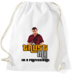 printfashion TRUST ME IM A PROFESSIONAL - Sportzsák, Tornazsák - Fehér (2010001)