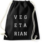 printfashion Vegetarian - Sportzsák, Tornazsák - Fekete (388228)