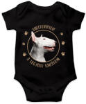 printfashion Bullterrier - Legjobb barát - Baba Body - Fekete (7177469)