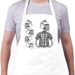 printfashion Hipster 03 - Kötény - Fehér (4922643)