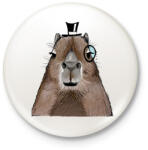 printfashion Mösziő Capybara - Kitűző, hűtőmágnes - Fehér (13576640)
