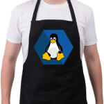 printfashion Linux Tux - Kötény - Fekete (4936494)