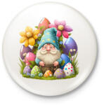 printfashion Törpe húsvéti tojásokkal - Kitűző, hűtőmágnes - Fehér (13169010)