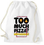 printfashion Túl sok pizza? - Sportzsák, Tornazsák - Fehér (9405926)