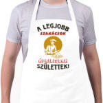 printfashion Szakács szülinapja április - Kötény - Fehér (5739687)