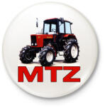 printfashion MTZ traktor - Kitűző, hűtőmágnes - Fehér (3077875)