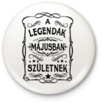 printfashion A legendák májusban születnek - Kitűző, hűtőmágnes - Fehér (7412755)