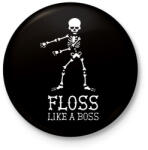 printfashion Floss like a Boss - Kitűző, hűtőmágnes - Fekete (3096463)