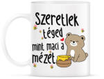 printfashion Szeretlek téged mint maci a mézet - Bögre - Fehér (11694464)