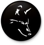 printfashion Farkas - Kitűző, hűtőmágnes - Fekete (5037150)