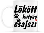 printfashion Lökött kutyás csajszi - Bögre - Fehér (14589524)