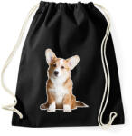 printfashion corgi - Sportzsák, Tornazsák - Fekete (12424480)