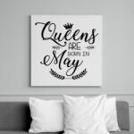 printfashion A királynők májusban születnek - Vászonkép - Fehér (6623679)