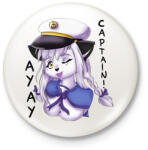 printfashion Matróz blúzban - Kitűző, hűtőmágnes - Fehér (10081019)