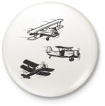printfashion repülőgép - Kitűző, hűtőmágnes - Fehér (16146763)