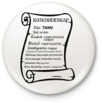 printfashion Karakterlap tanu - Kitűző, hűtőmágnes - Fehér (13843763)