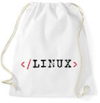 printfashion Linux parancssor - Sportzsák, Tornazsák - Fehér (3529914)