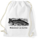 printfashion Horgászat az életem - Sportzsák, Tornazsák - Fehér (6283792)