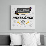 printfashion Boldog karácsonyt! (Mesélőnek) - Vászonkép - Fehér (6633833)