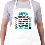 printfashion Apa feladatai - fekete szöveggel - Kötény - Fehér (16137315)