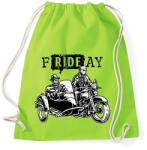 printfashion fRIDEay - Sportzsák, Tornazsák - Limezöld (157819)
