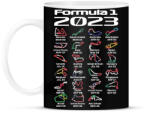 printfashion Formula 1 2023 versenynaptár (Angol) - Bögre - Fekete (11766054)