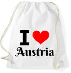 printfashion I love Austria - Sportzsák, Tornazsák - Fehér (10541135)